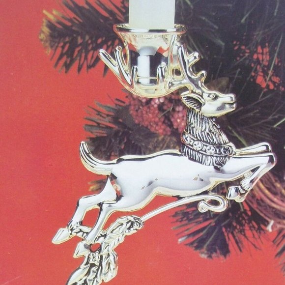 Godinger Holiday Godinger Silver Plated Reindeer Candle Holder